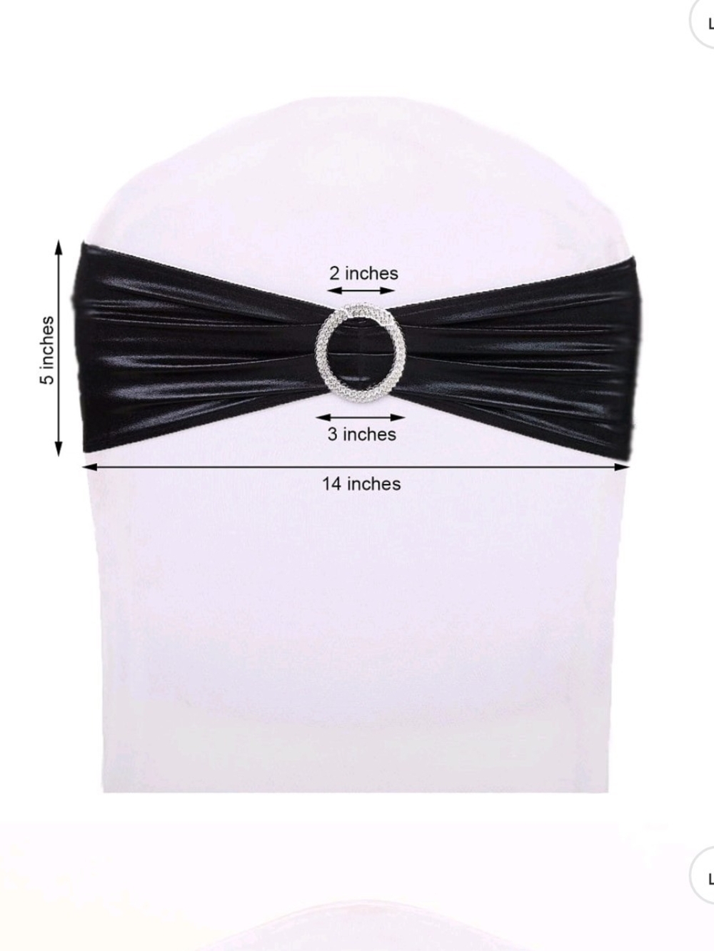 Spandex Chair Sashes with Gold Buckles for Wedding Party Black And Purple.